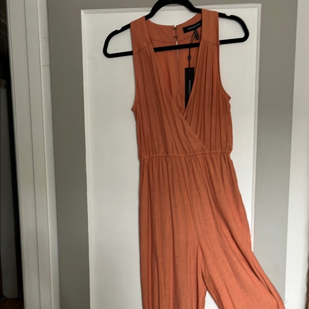 NWT Elegant Sleeveless Orange Jumpsuit